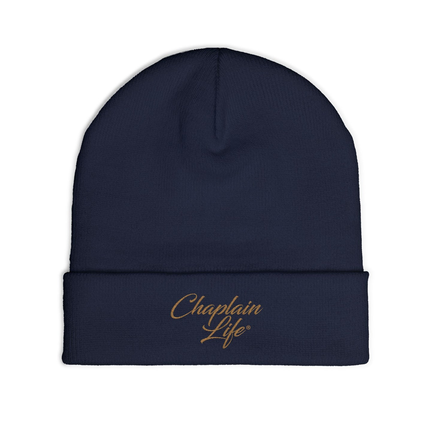 Charming Embroidered Knit Beanie for Chaplains | Stylish Winter Hat, Gift for Spiritual Leaders, Cozy Headwear