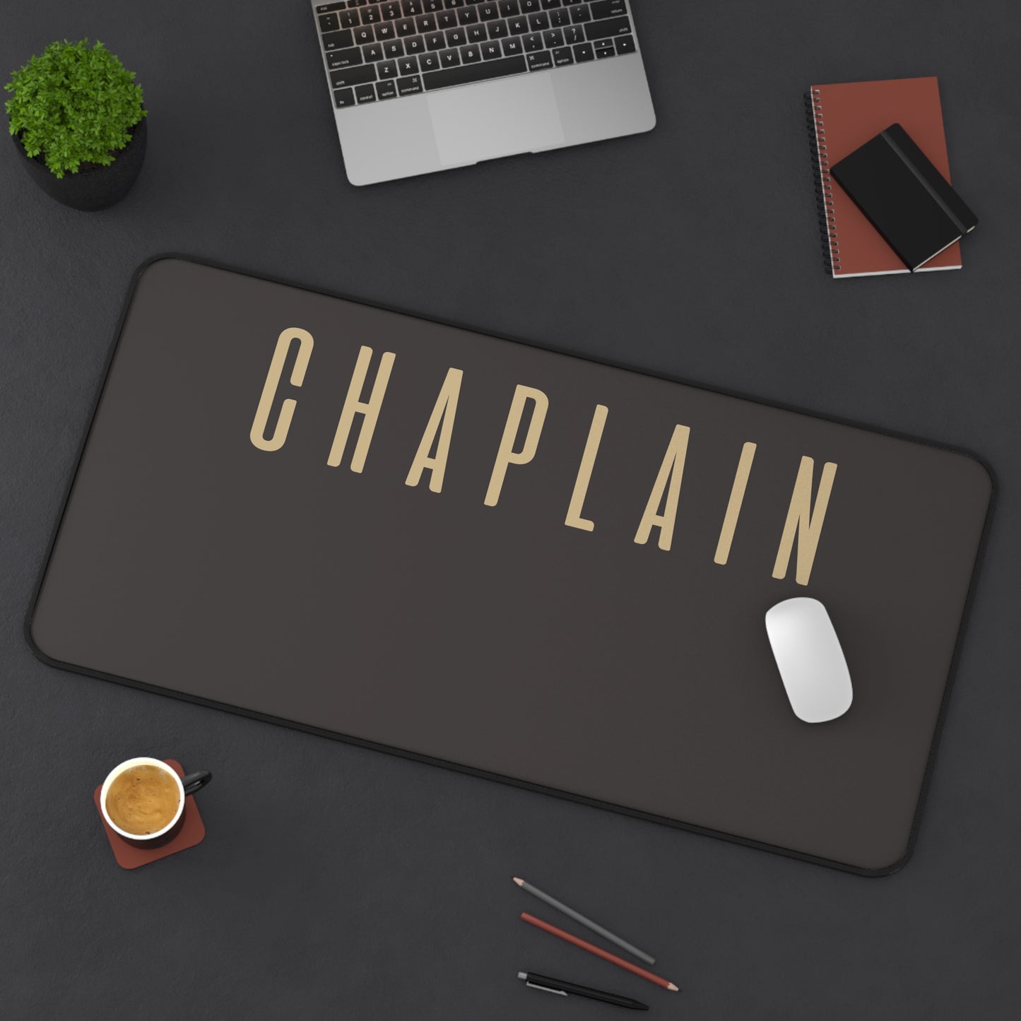 Chaplain Desk Mat — Minimalist Office Mouse Pad for Clergy