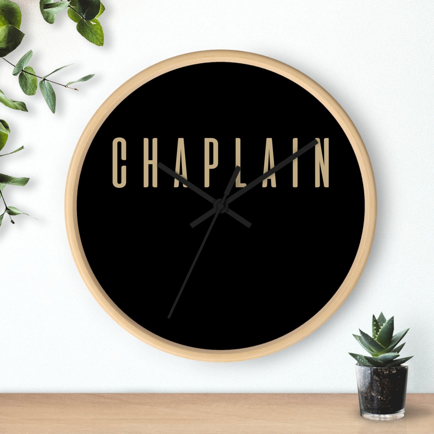 Chic Chaplain Wall Clock - Modern Home Decor, Gift for Chaplains, Minimalist Timepiece, Unique Wall Art, Spiritual Decor