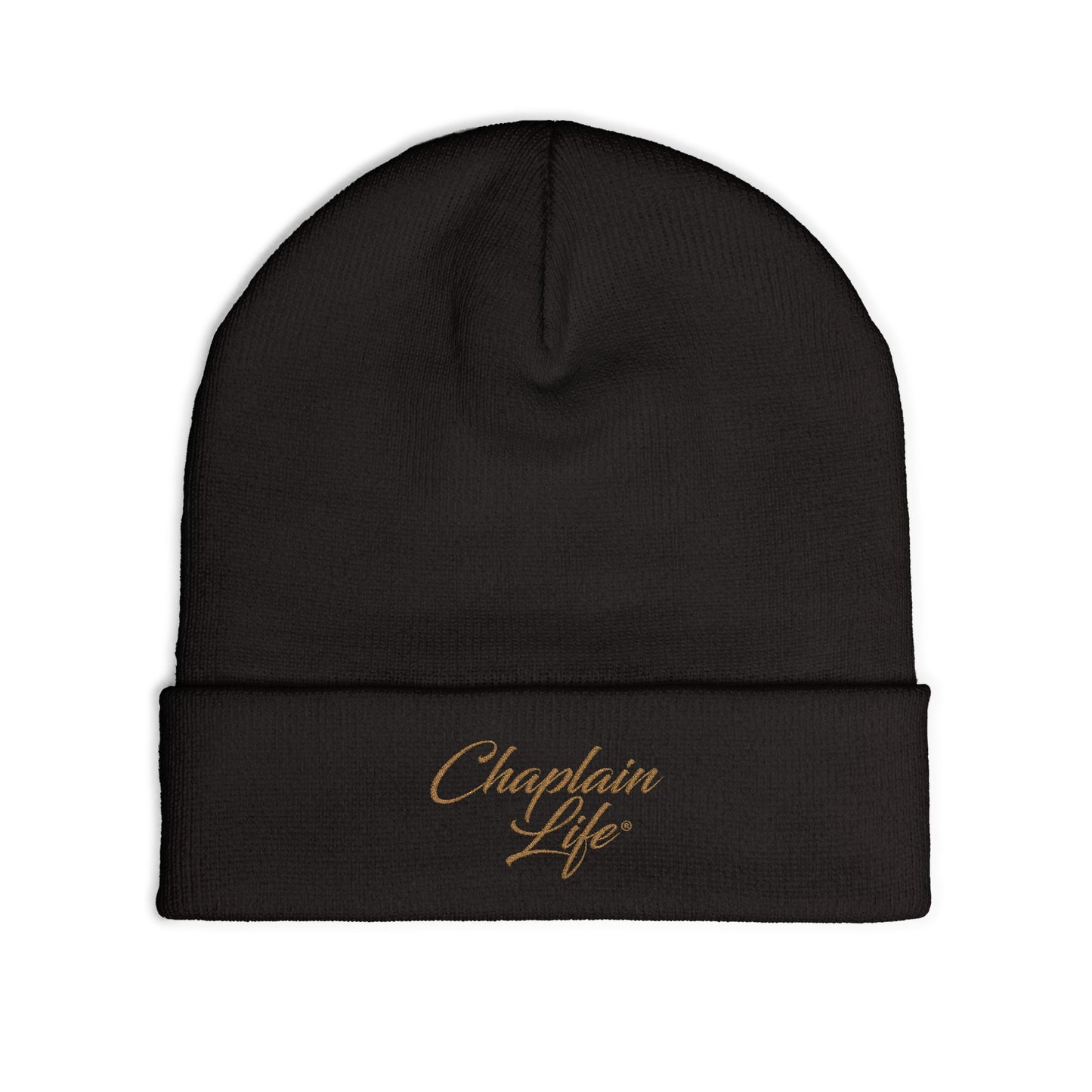 Charming Embroidered Knit Beanie for Chaplains | Stylish Winter Hat, Gift for Spiritual Leaders, Cozy Headwear