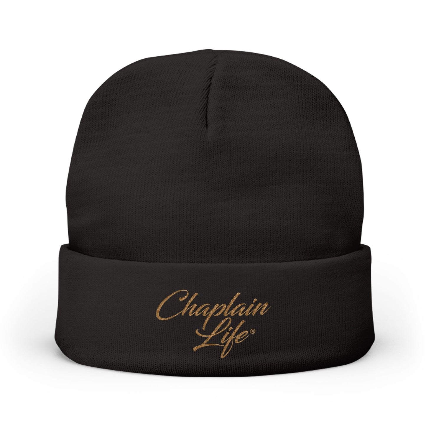 Charming Embroidered Knit Beanie for Chaplains | Stylish Winter Hat, Gift for Spiritual Leaders, Cozy Headwear