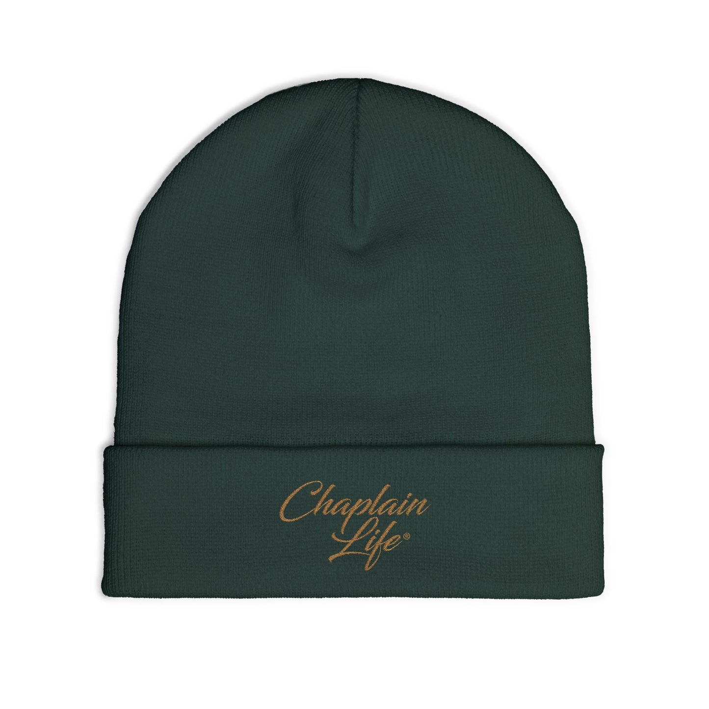 Charming Embroidered Knit Beanie for Chaplains | Stylish Winter Hat, Gift for Spiritual Leaders, Cozy Headwear