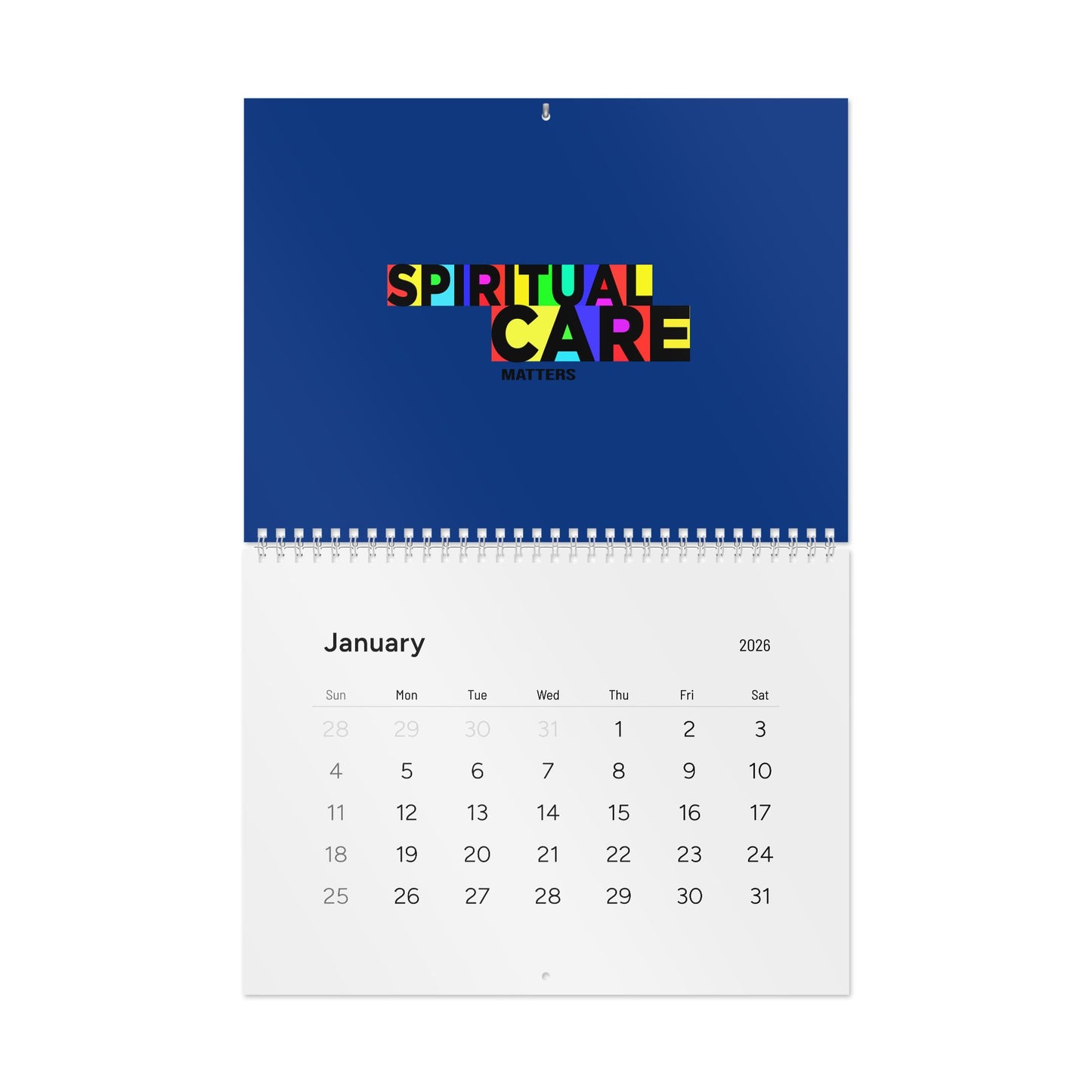 Spiritual Care 2026 Wall Calendar – Inspirational Chaplain Quotes & Monthly Planner