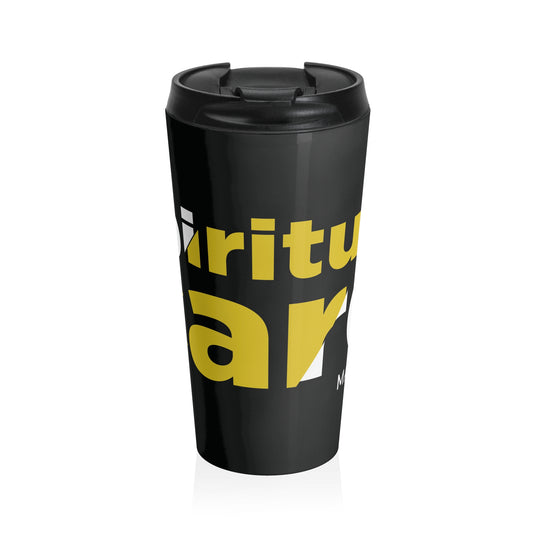 Spiritual Care Matters Stainless Steel Travel Mug — Black Insulated Coffee Tumbler