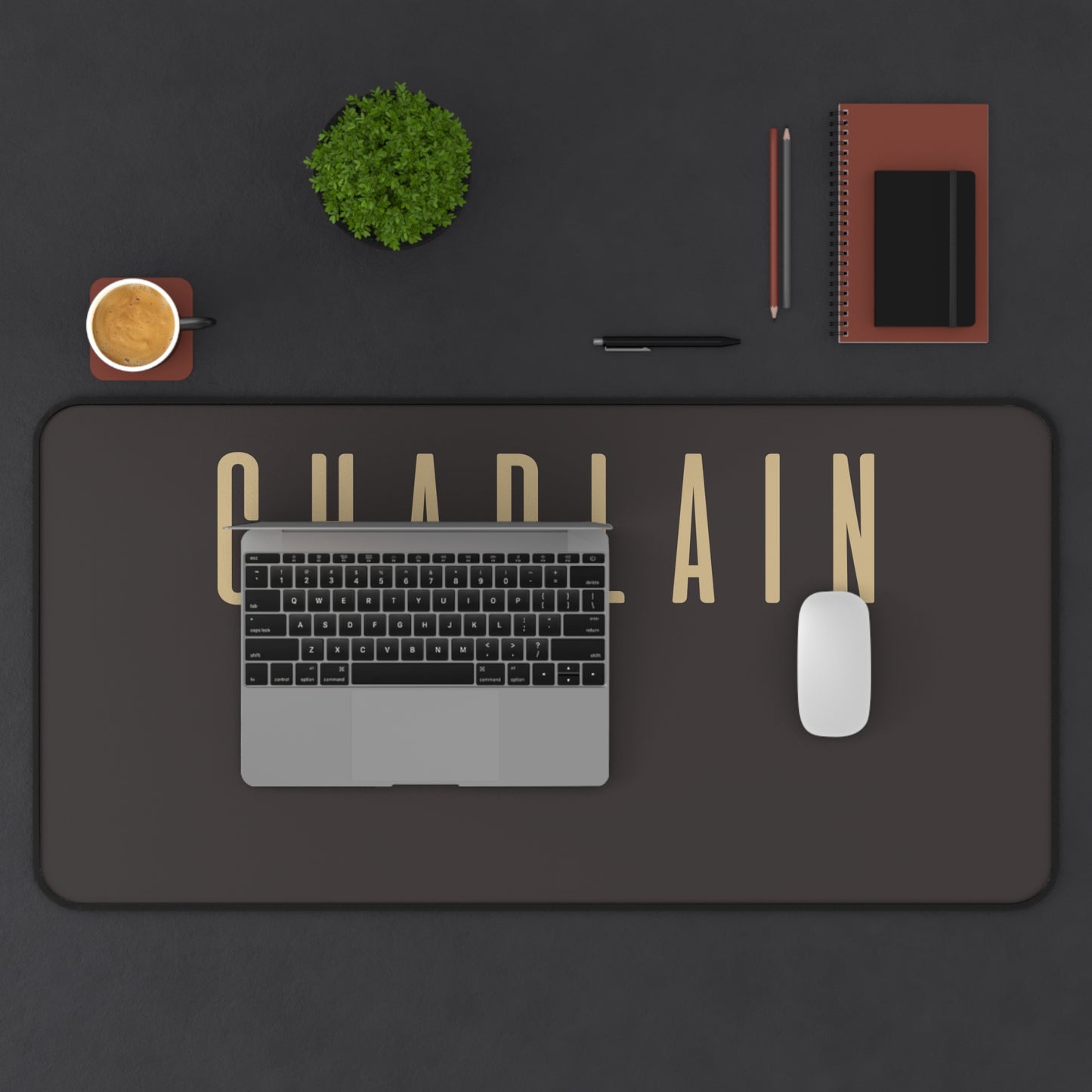 Chaplain Desk Mat — Minimalist Office Mouse Pad for Clergy