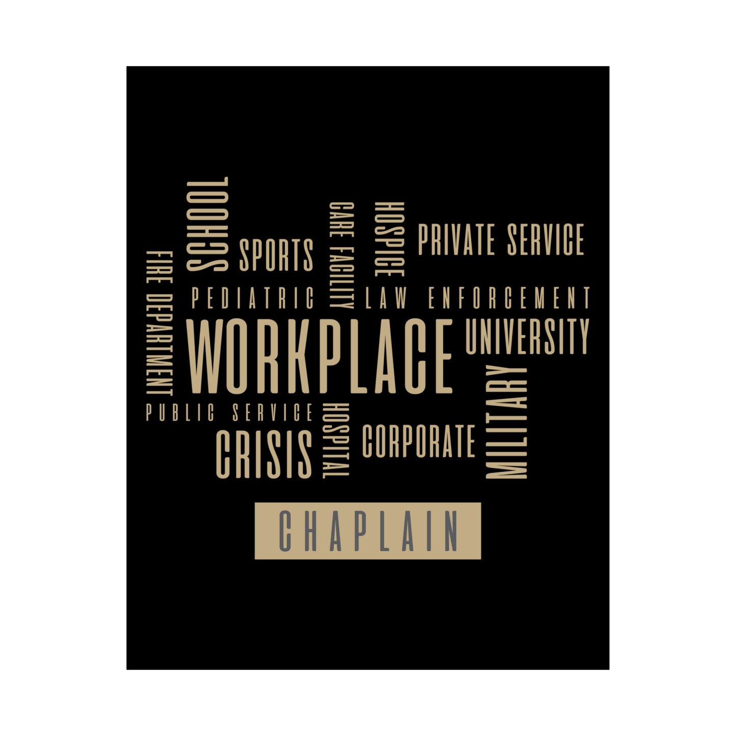The Chaplain in Multiple Workplace Settings Poster