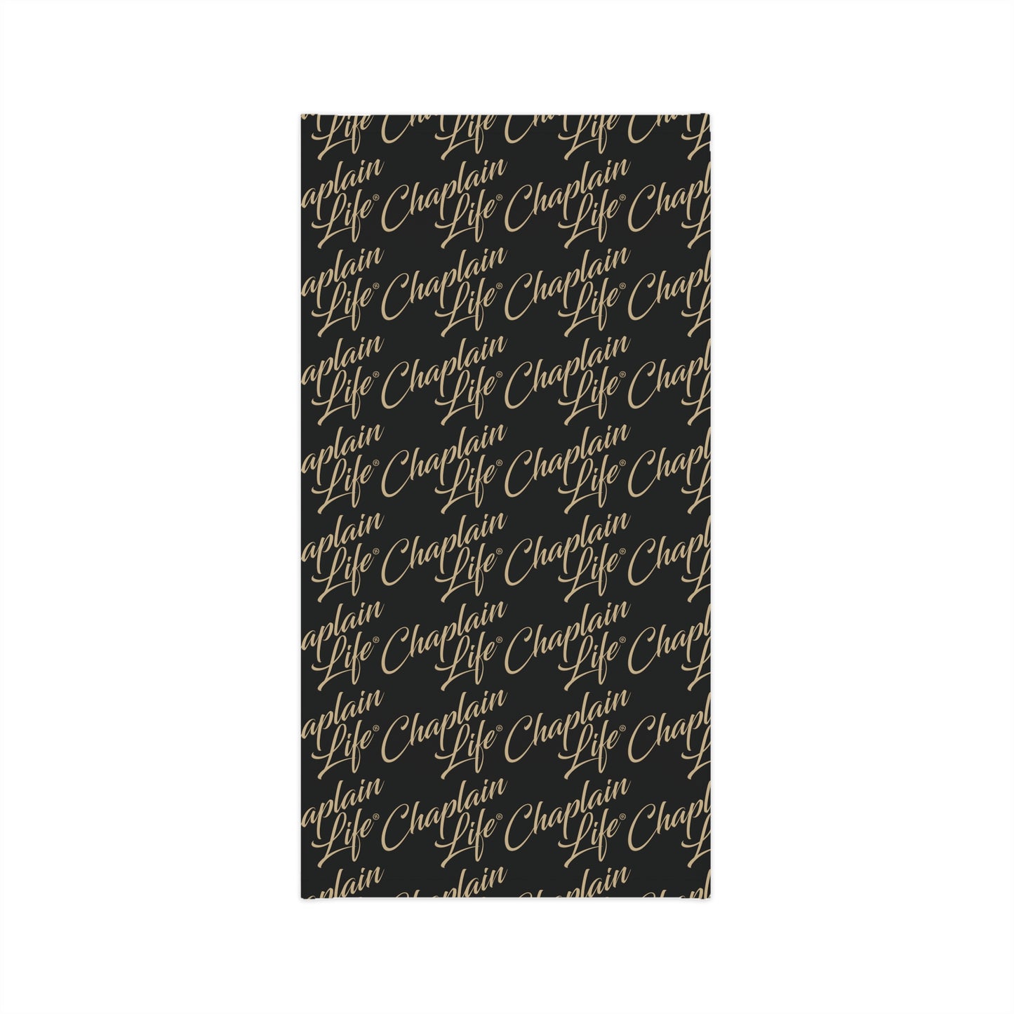 Captain Life Pattern Neck Gaiter — Lightweight Black Face Scarf