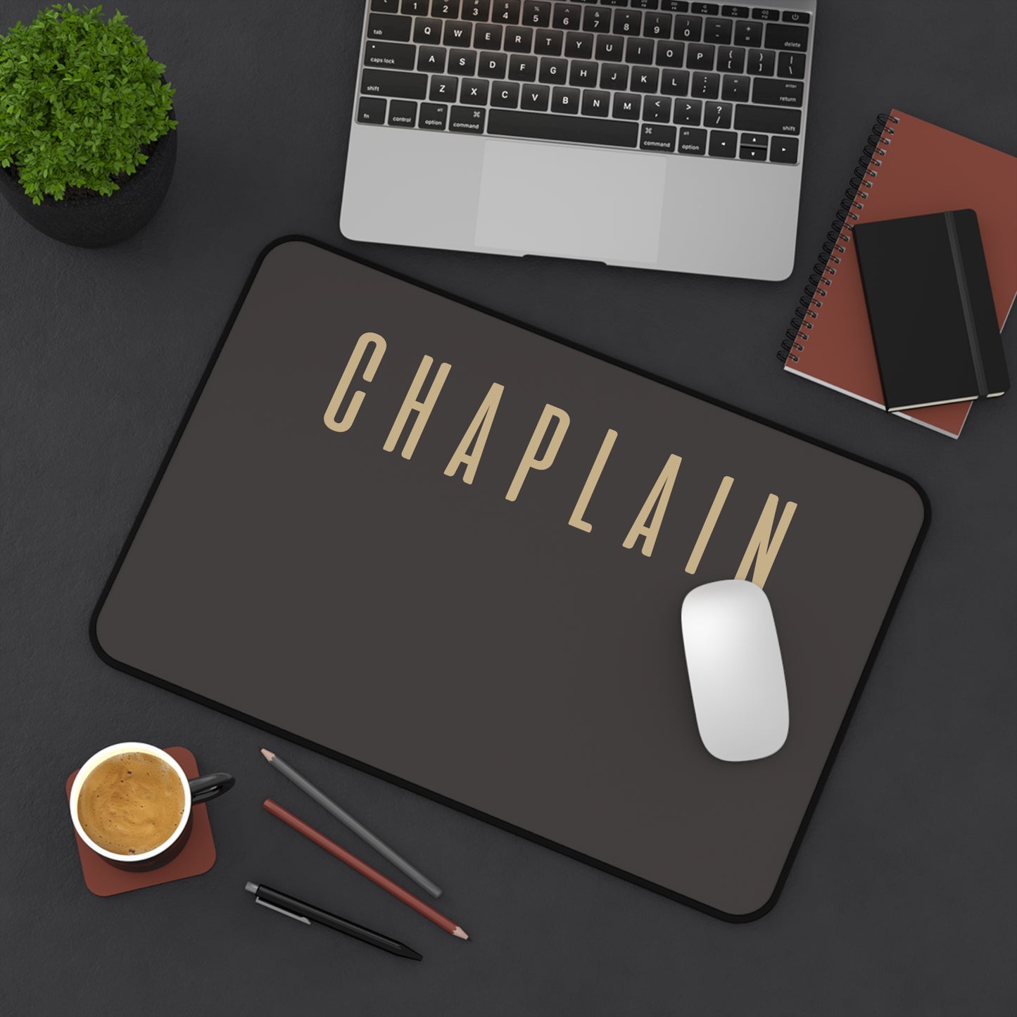 Chaplain Desk Mat — Minimalist Office Mouse Pad for Clergy