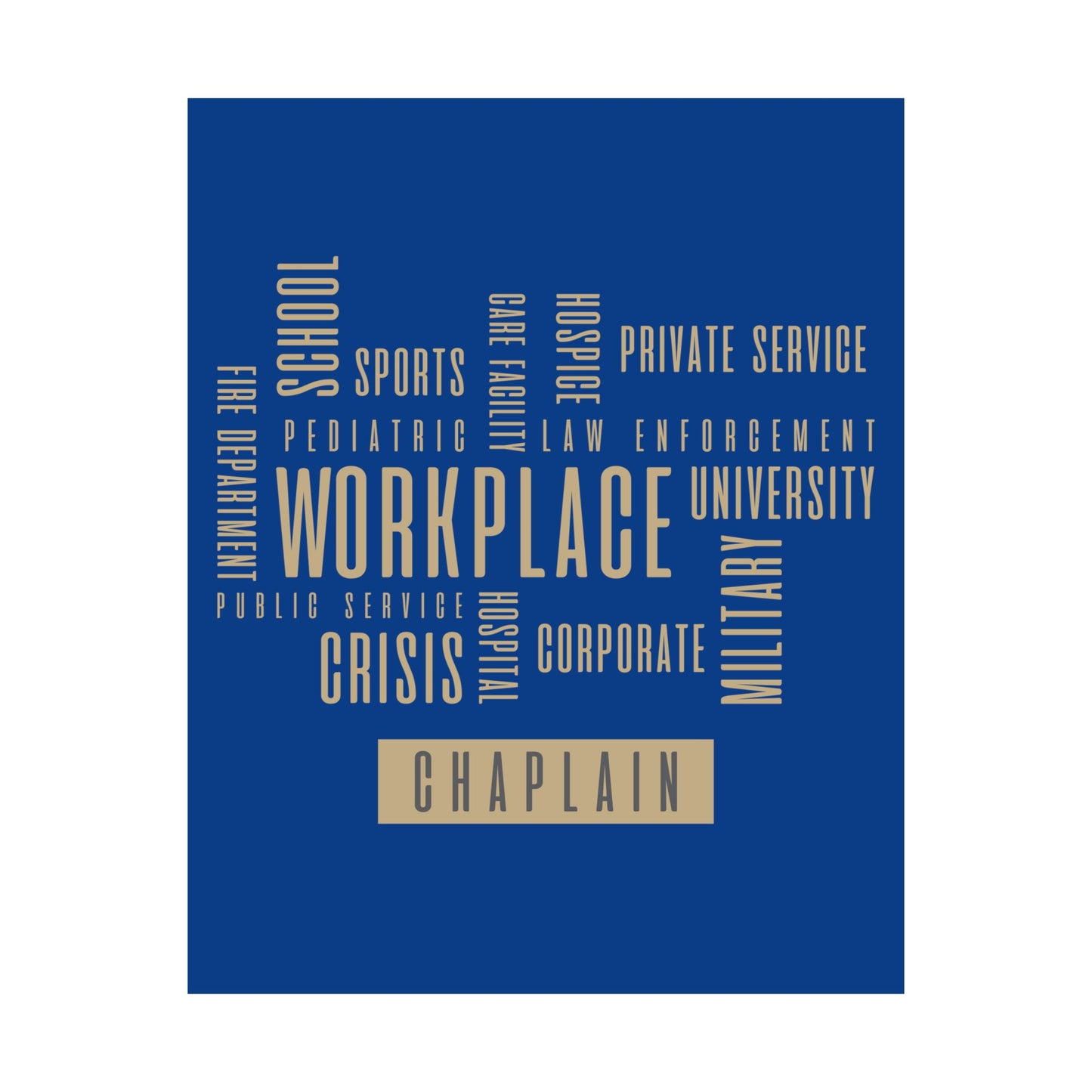 Chaplain Poster - Chaplains in Various Work Settings