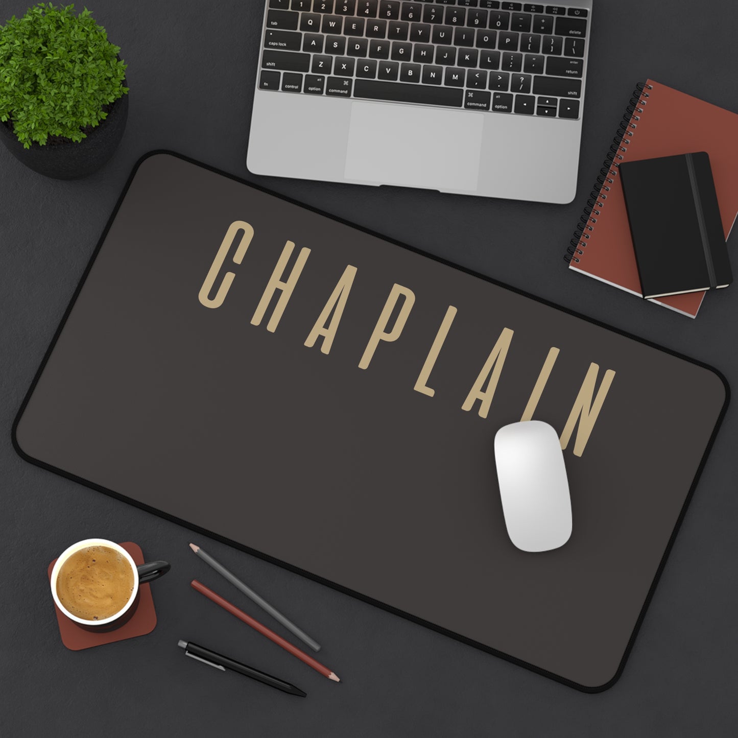 Chaplain Desk Mat — Minimalist Office Mouse Pad for Clergy