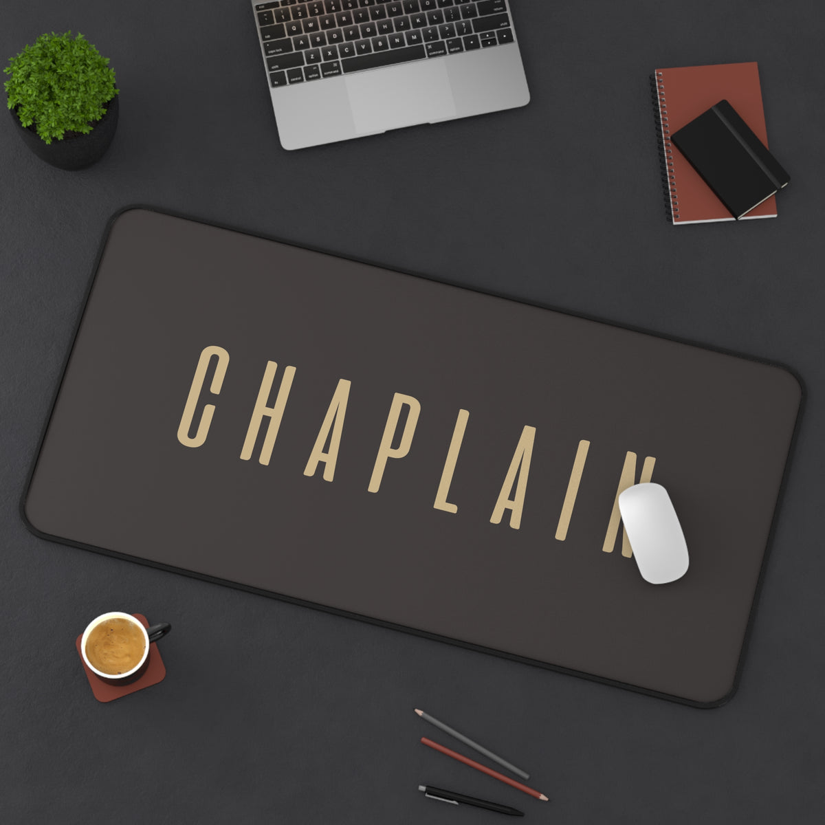 Chaplain Desk Mat — Minimalist Office Mouse Pad for Clergy