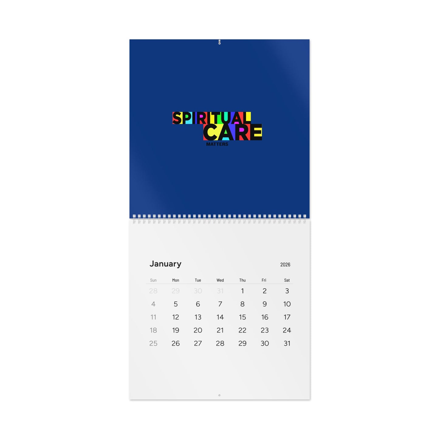 Spiritual Care 2026 Wall Calendar – Inspirational Chaplain Quotes & Monthly Planner