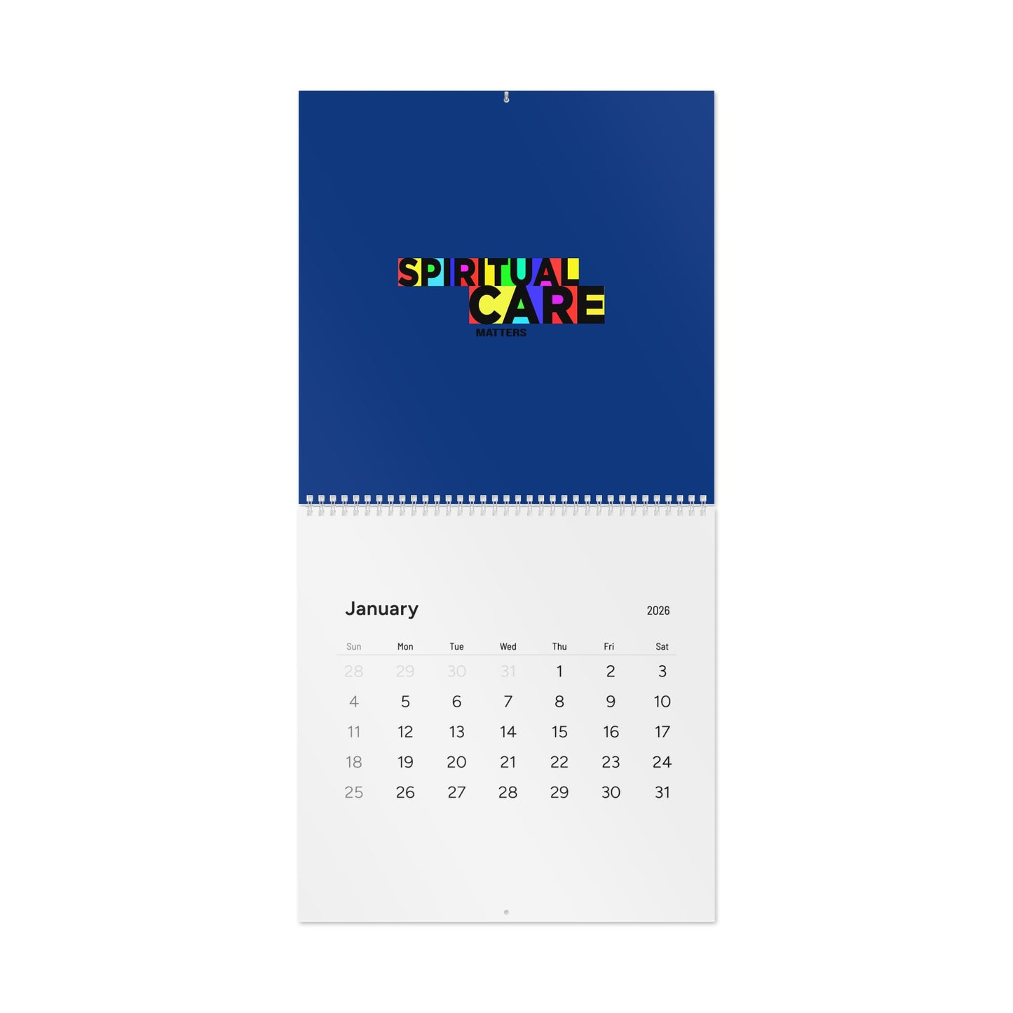 Spiritual Care 2026 Wall Calendar – Inspirational Chaplain Quotes & Monthly Planner