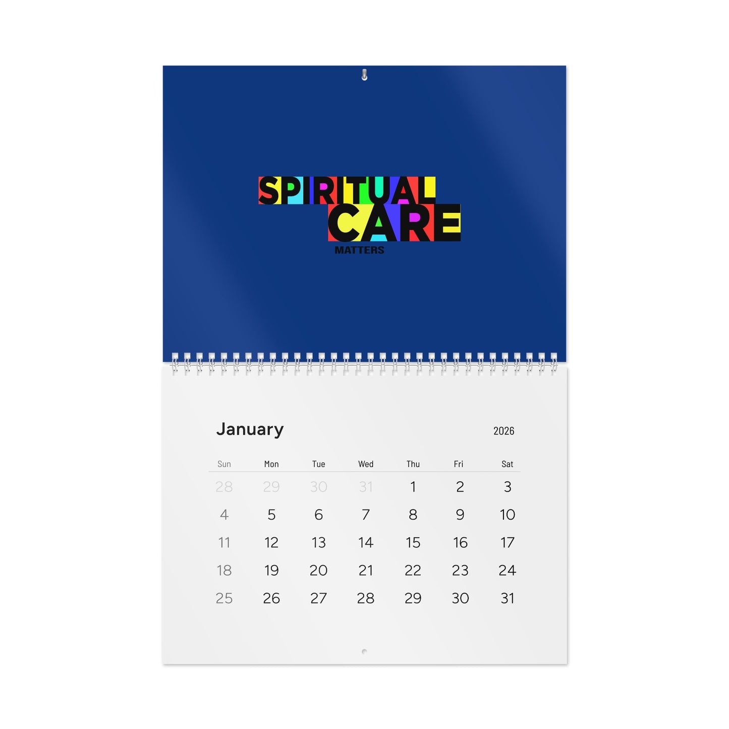 Spiritual Care 2026 Wall Calendar – Inspirational Chaplain Quotes & Monthly Planner