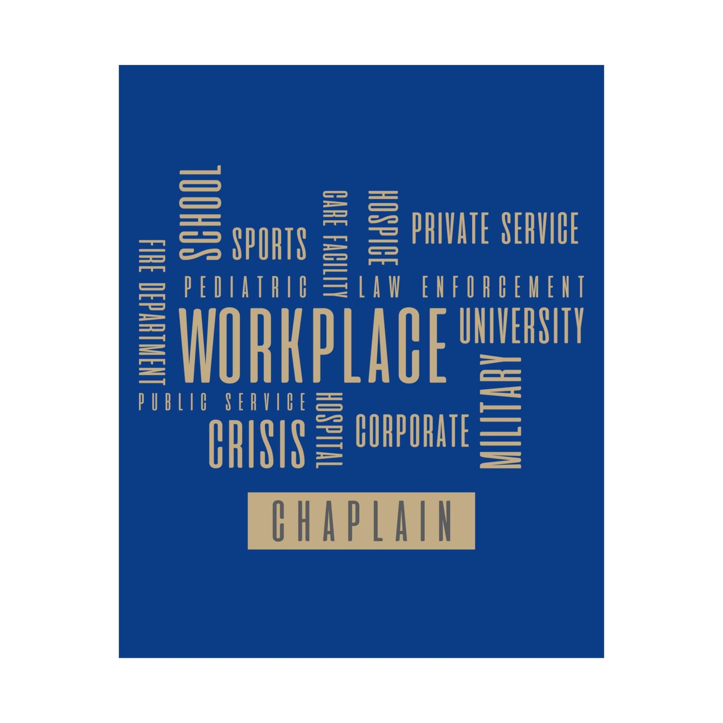 Chaplain Poster - Chaplains in Various Work Settings