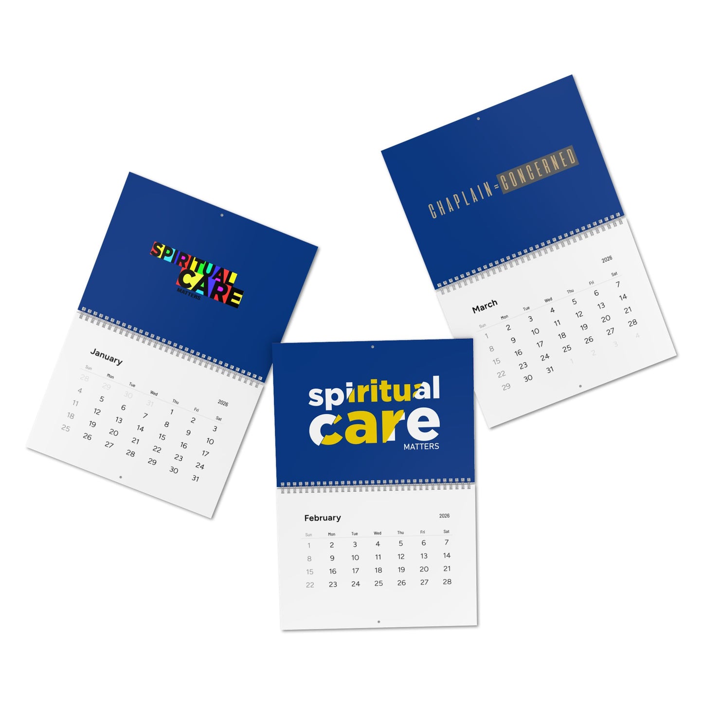 Spiritual Care 2026 Wall Calendar – Inspirational Chaplain Quotes & Monthly Planner