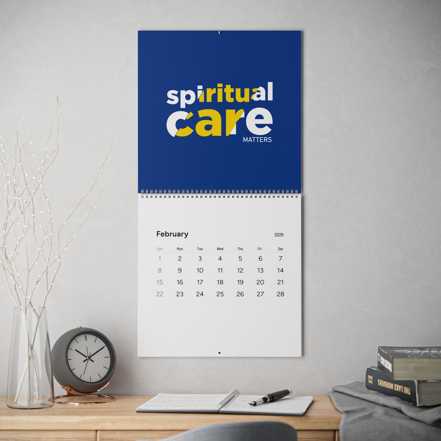 Spiritual Care 2026 Wall Calendar – Inspirational Chaplain Quotes & Monthly Planner