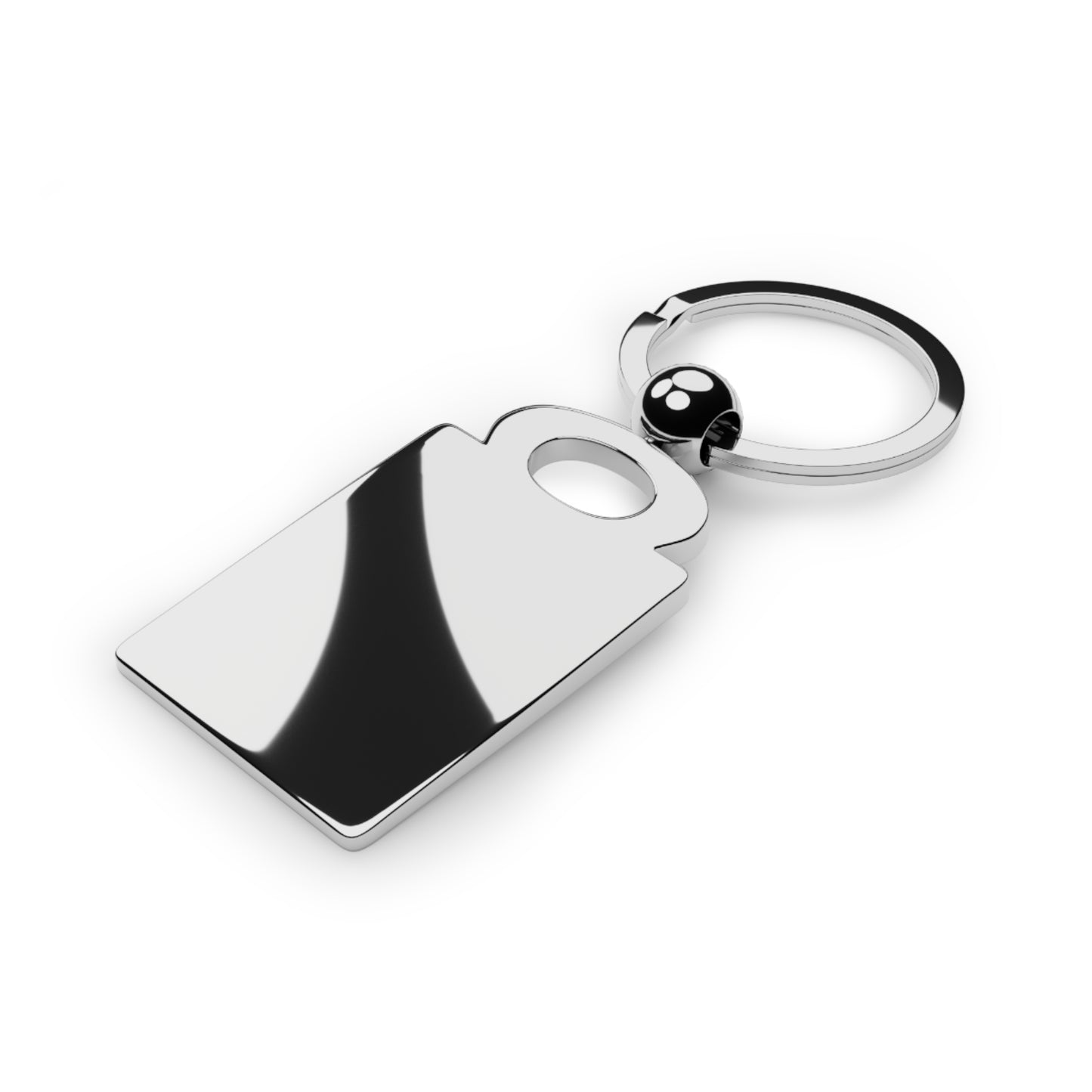 Chaplain Rectangle Photo Keyring — Personalized Silver Keepsake