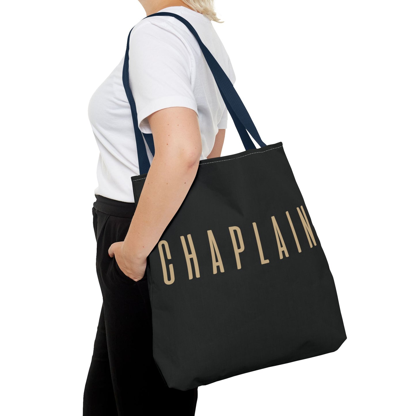 Chaplain Tote Bag — Black Gold Minimalist Carryall