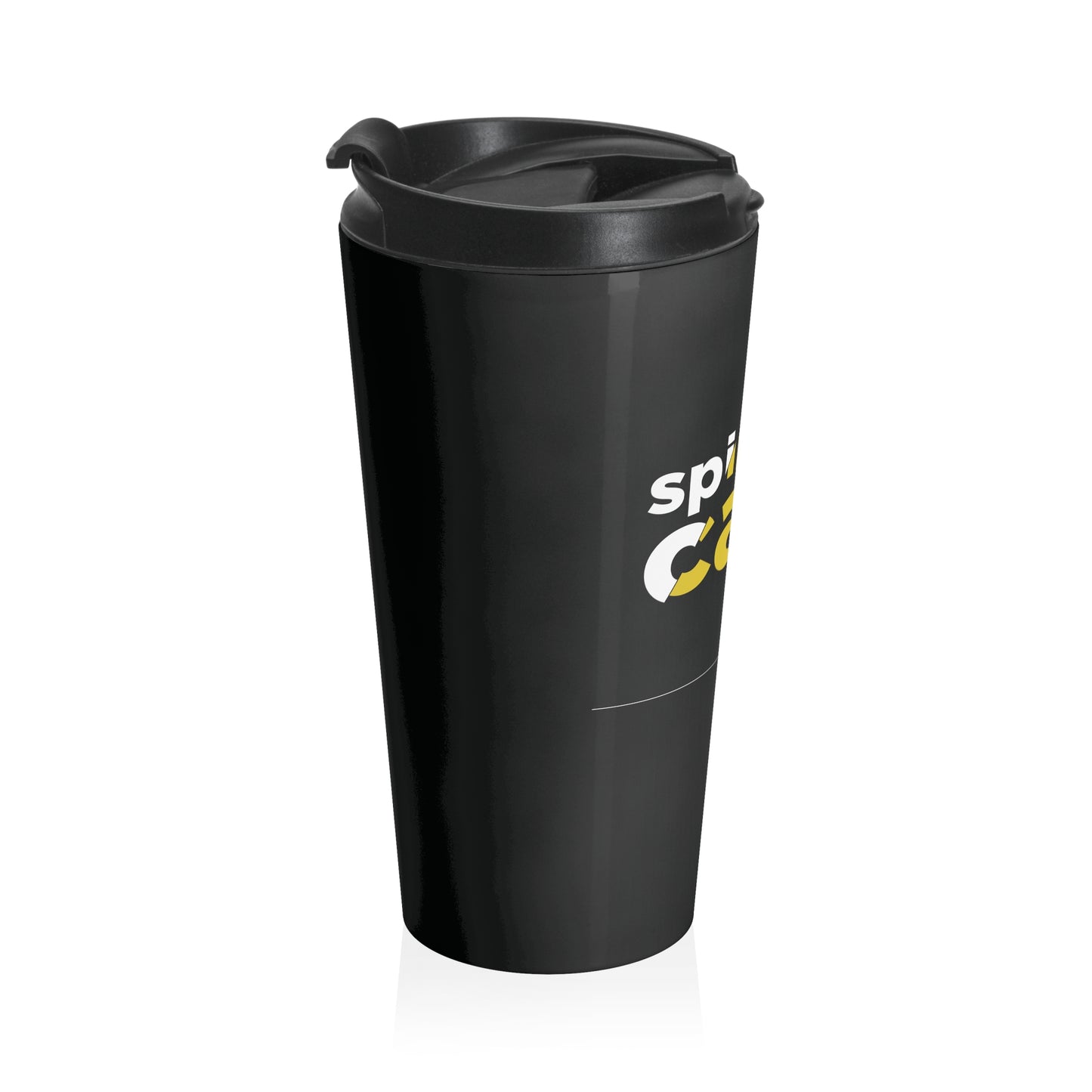 Spiritual Care Matters Stainless Steel Travel Mug — Black Insulated Coffee Tumbler