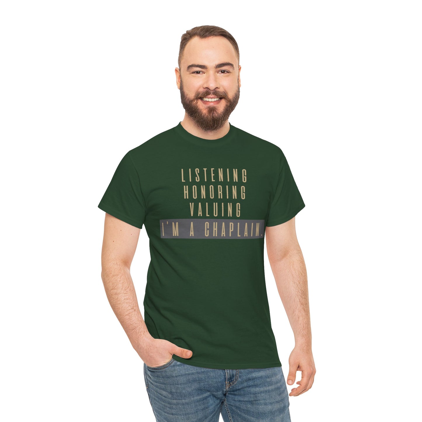 Chaplain Attributes T-Shirt - Unisex Heavy Cotton Tee by Chaplain Life®