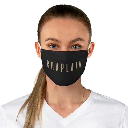 Chaplain Fabric Face Mask, Black. Chaplain Gifts by Chaplain Life®!