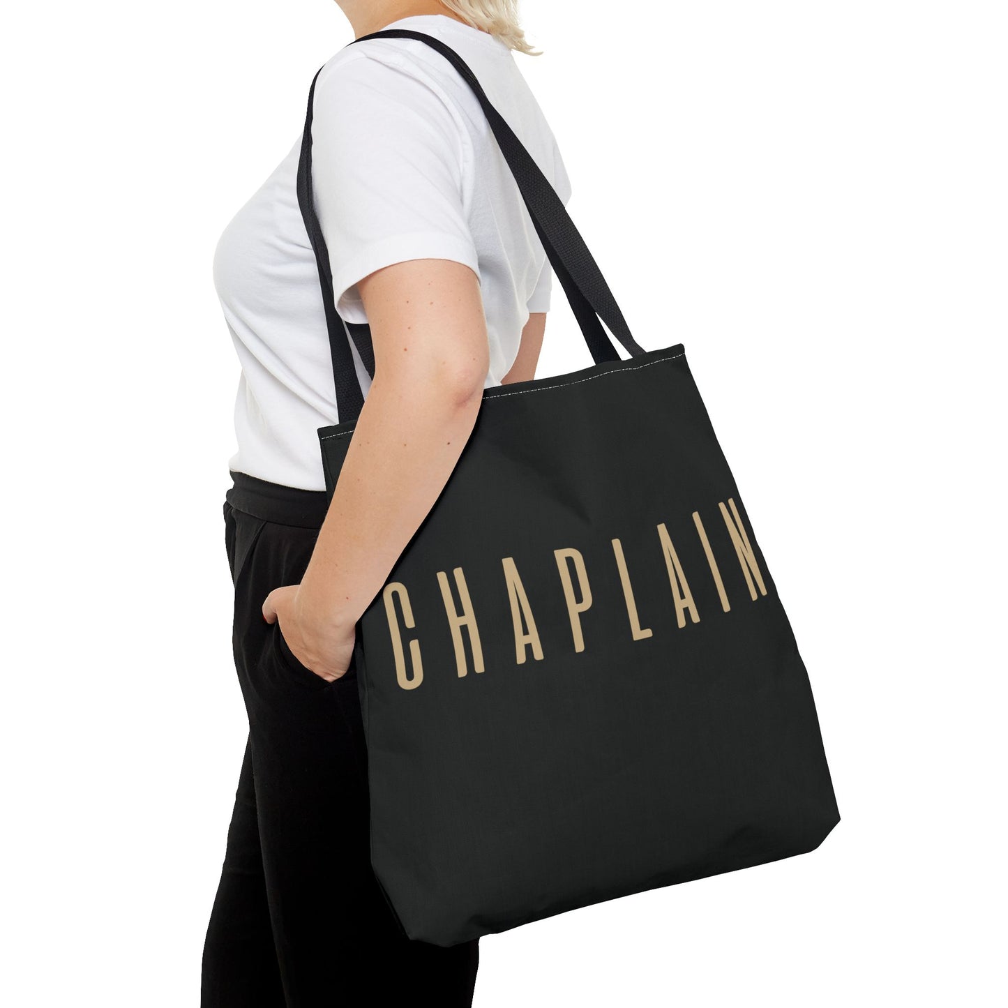 Chaplain Tote Bag — Black Gold Minimalist Carryall