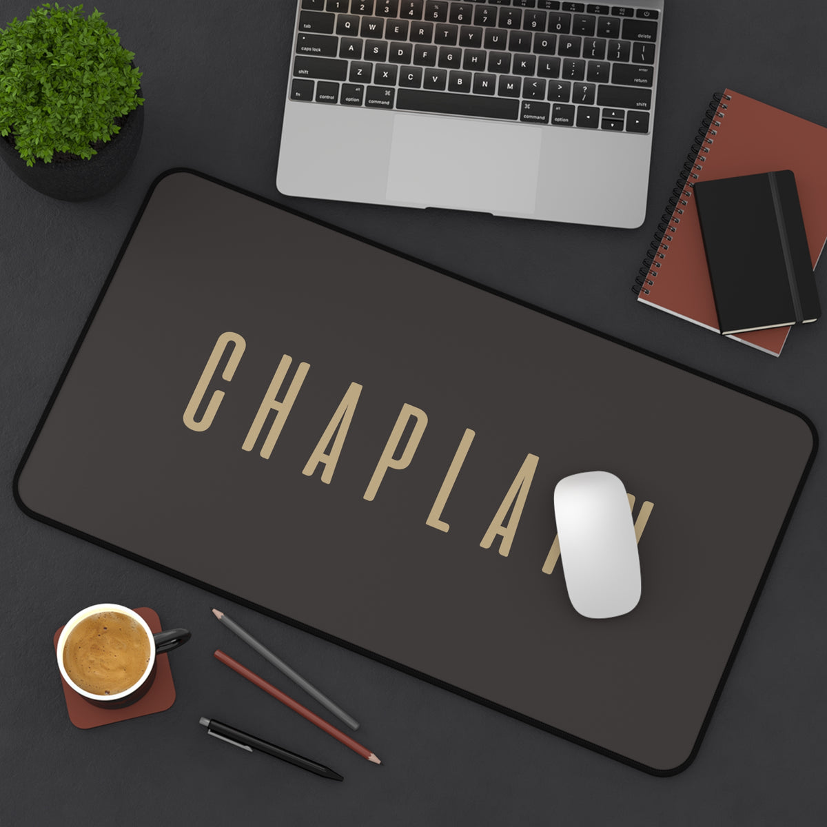 Chaplain Desk Mat — Minimalist Office Mouse Pad for Clergy