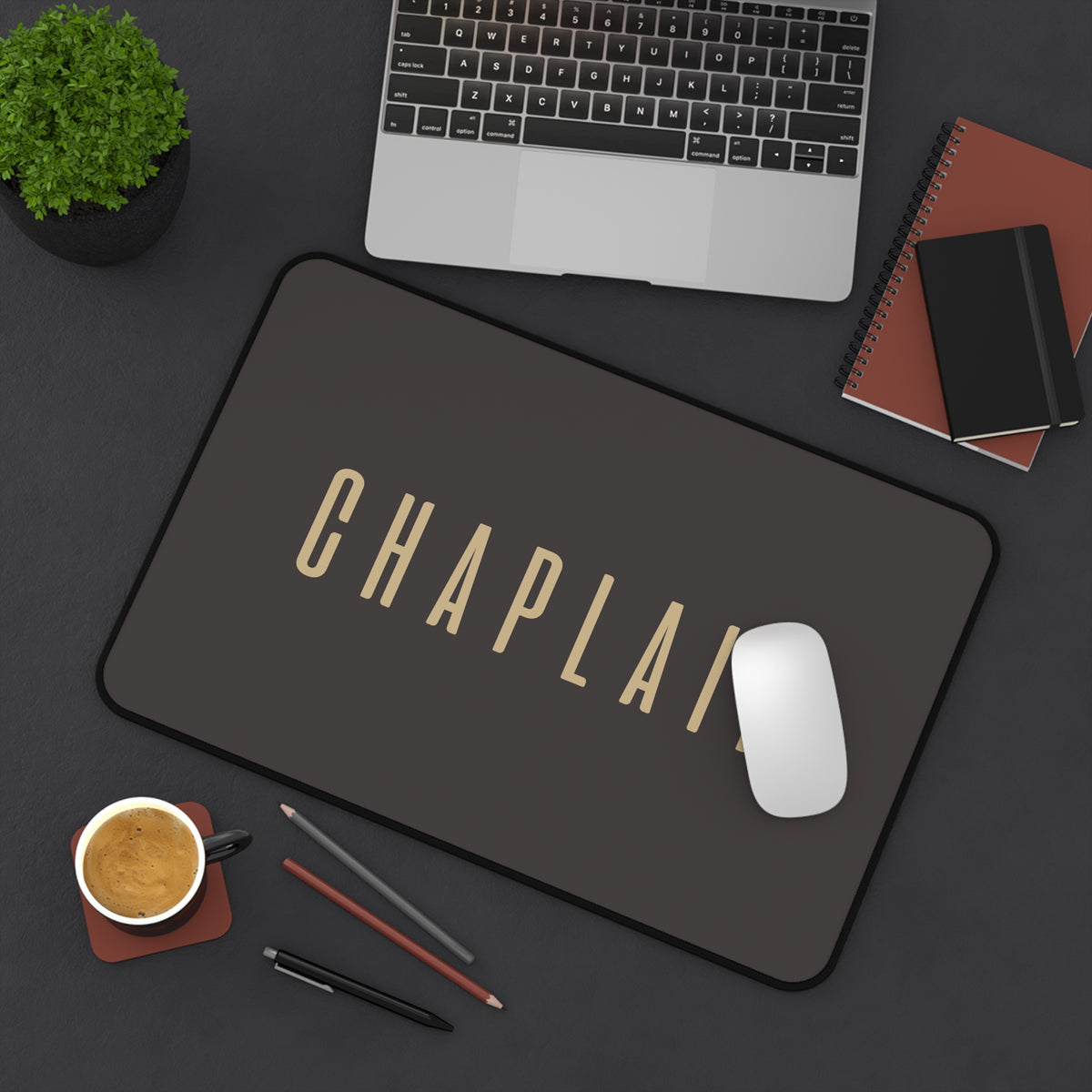 Chaplain Desk Mat — Minimalist Office Mouse Pad for Clergy