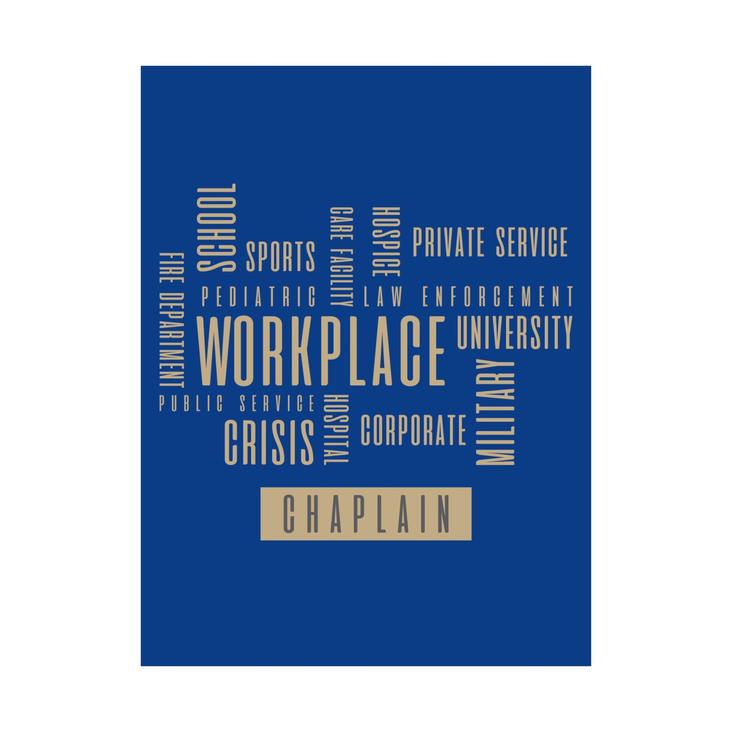 Chaplain Poster - Chaplains in Various Work Settings