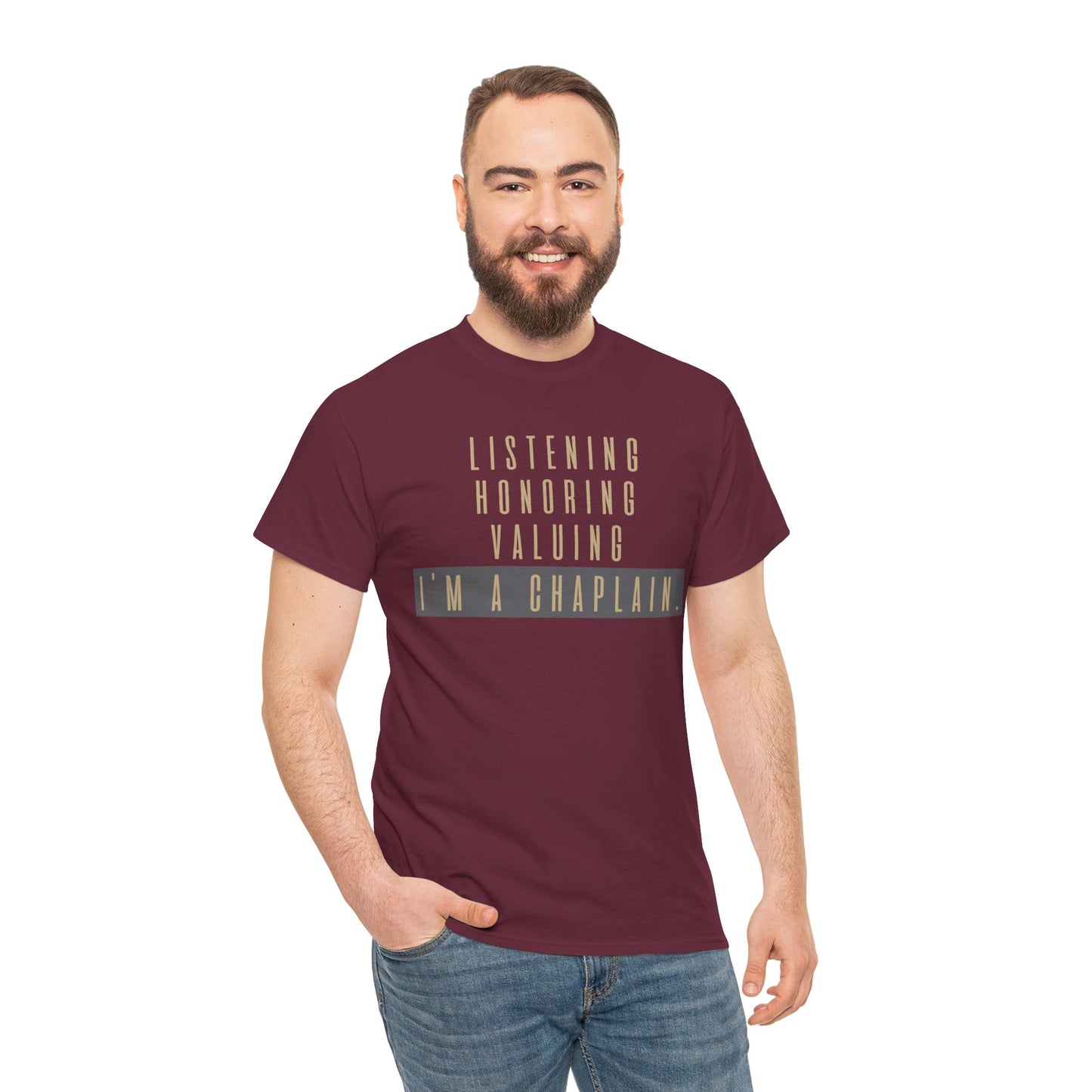 Chaplain Attributes T-Shirt - Unisex Heavy Cotton Tee by Chaplain Life®