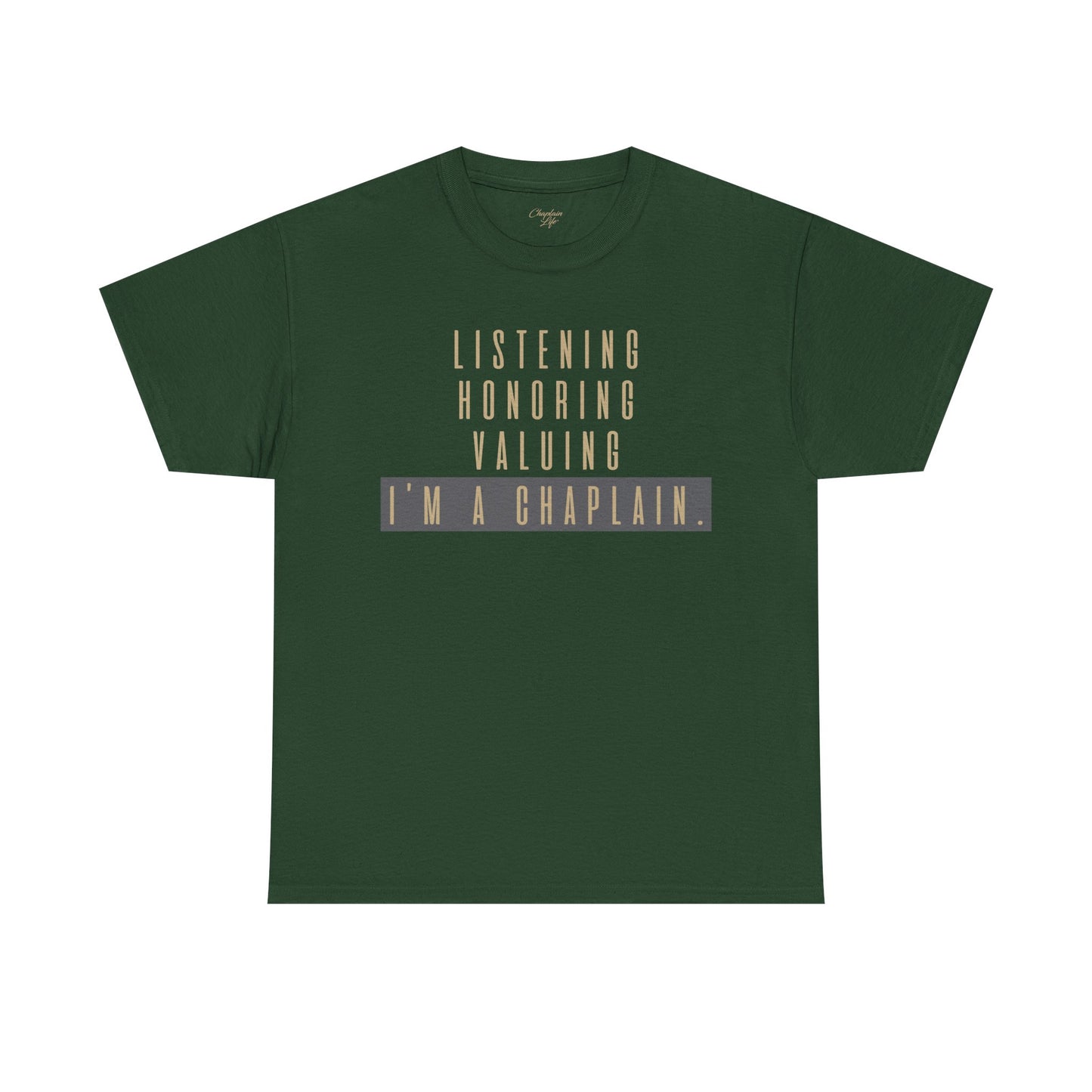Chaplain Attributes T-Shirt - Unisex Heavy Cotton Tee by Chaplain Life®