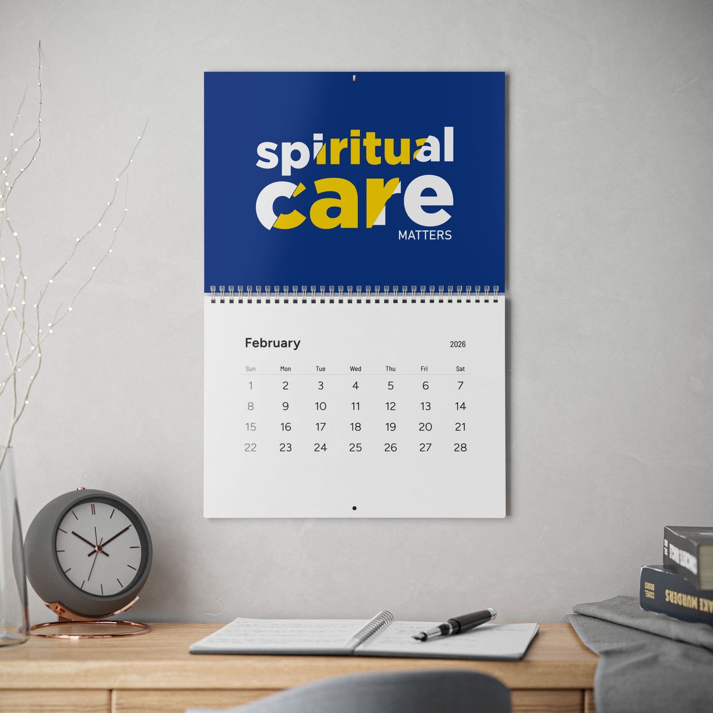 Spiritual Care 2026 Wall Calendar – Inspirational Chaplain Quotes & Monthly Planner