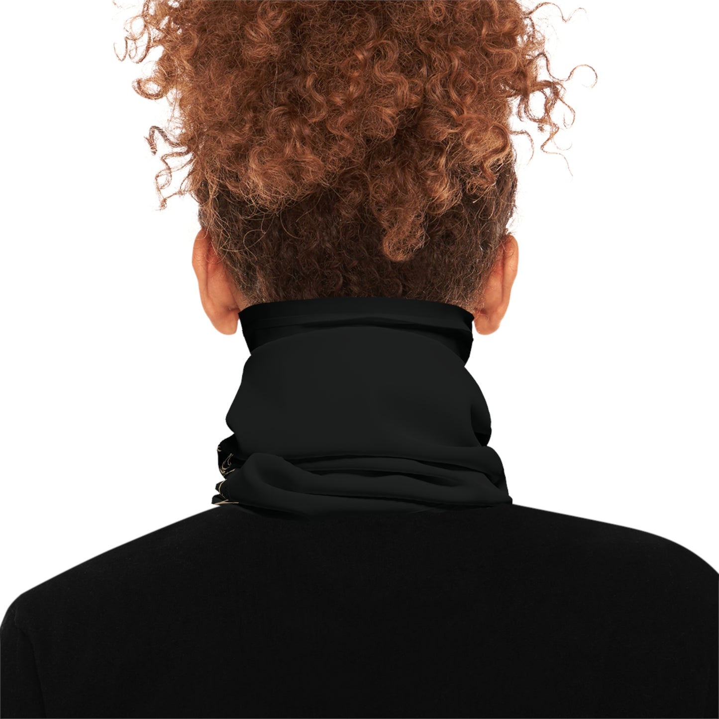 Captain Life Pattern Neck Gaiter — Lightweight Black Face Scarf